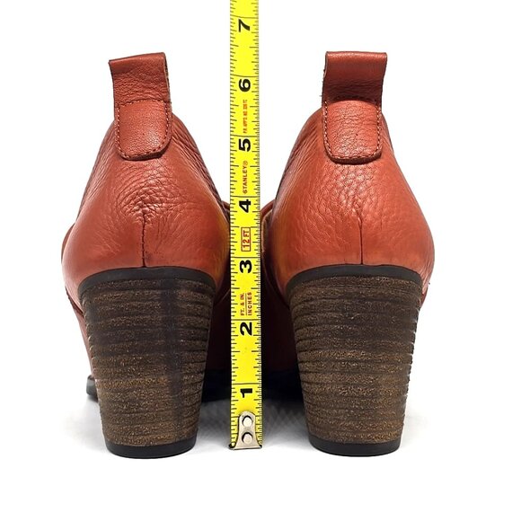 BUENO KESIA Tan Leather Block Heel Pumps Slip on Shoes Women's Size US 6.5 EU 37 - Picture 4 of 12